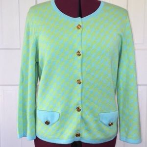 Lily Pulitzer euc 100% cotton cardigan sweater